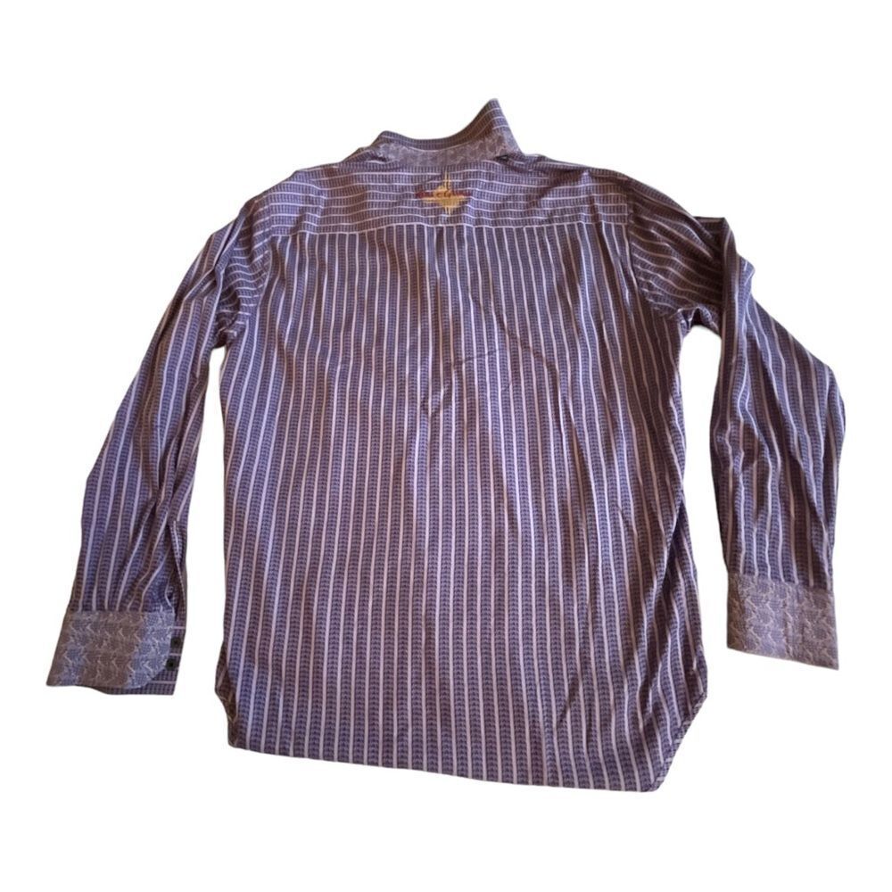 Robert Graham Men’s Purple Button Up long sleeve Dress Shirt Size 2XL - Picture 9 of 16